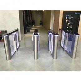 Crowd Control Speed Gate Turnstile for Corporate Lobby
