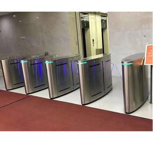 Glass Wing Optical Turnstile for Corporate Lobby